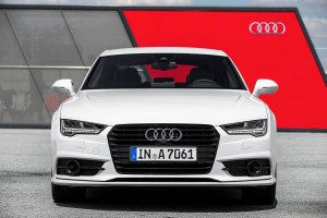 Standaufnahme     Farbe: Gletscherweiss    Verbrauchsangaben Audi A7 Sportback:Kraftstoffverbrauch kombiniert in l/100 km: 9,5 - 4,7;CO2-Emission kombiniert in g/km: 221 - 122