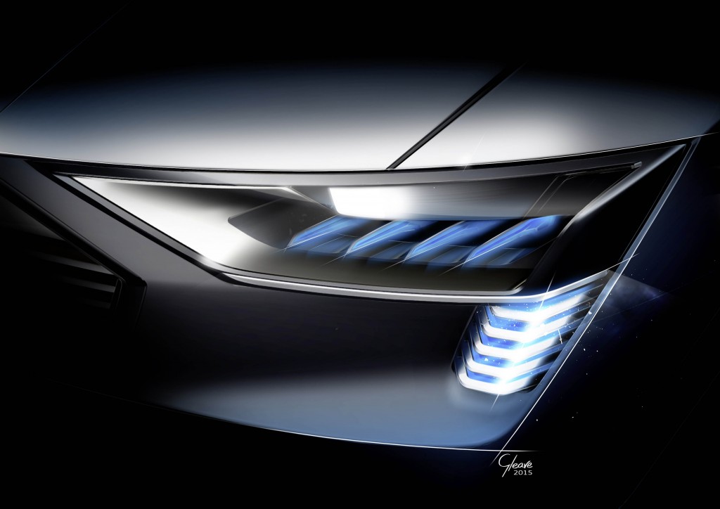 Audi e-tron quattro concept – Headlight with e-tron light sign